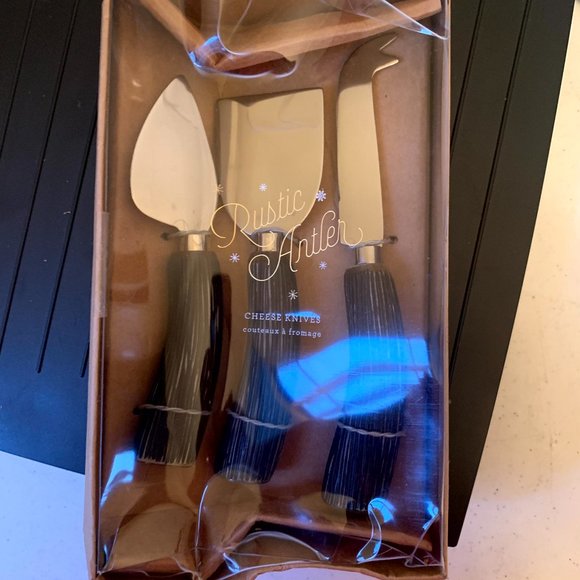 Rustic Antler Cheese Knives- set of 3 - Picture 3 of 8